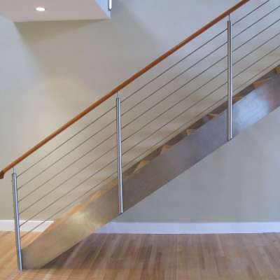 Wholesale price stainless steel stair railing with solid rod infill