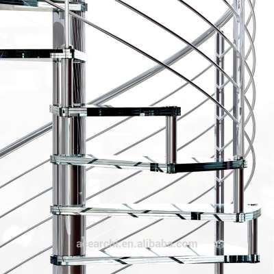 modern appearance ss316 solid rod staircase glass railing designs for outdoor railing