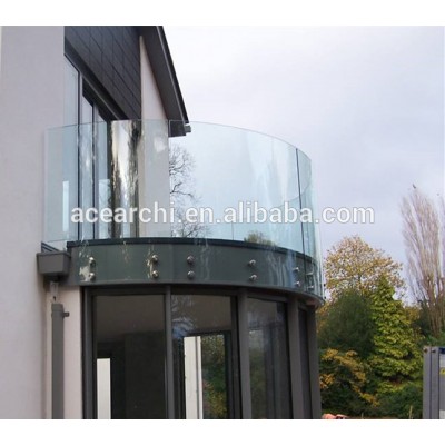 frameless glass handrail structural glass railing with patch fitting