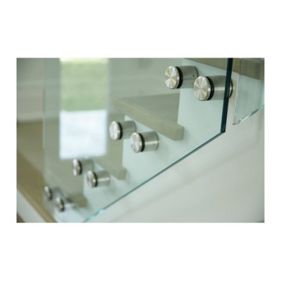 Frameless Balcony Railing Stainless Steel Standoff Railing Laminated Glass Standoff Balustrade